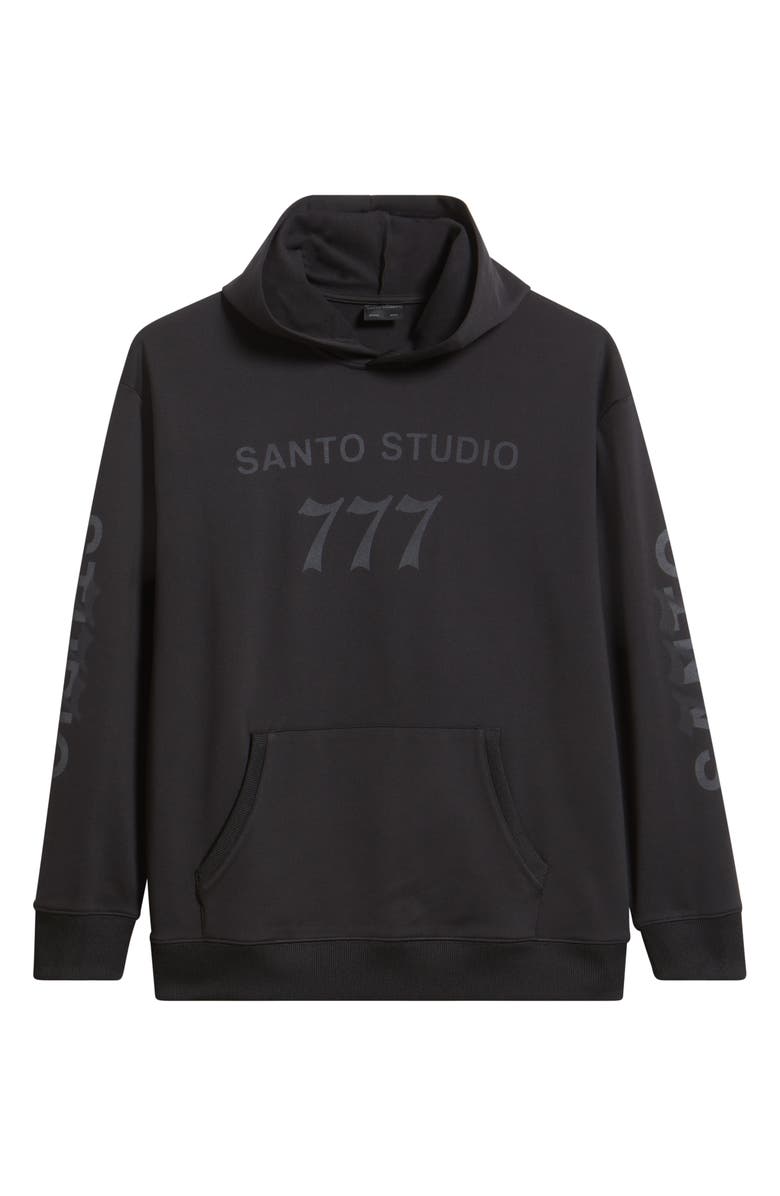 SANTO STUDIO Tempo 777 Comfort Fleece Graphic Hoodie, Alternate, color, Black