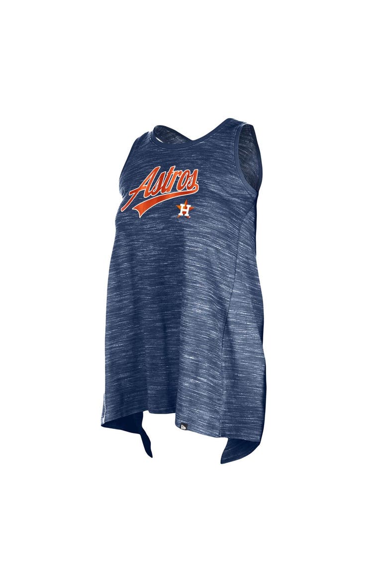 Women's New Era Navy Houston Astros Space-Dye Active Tank Top, Alternate, color, Navy