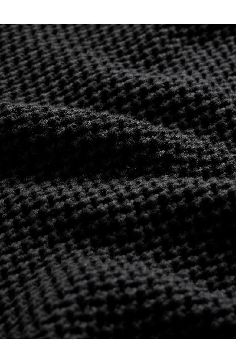 John Varvatos Augusto Chunky Wool & Linen Sweater Vest, Alternate, color, Black