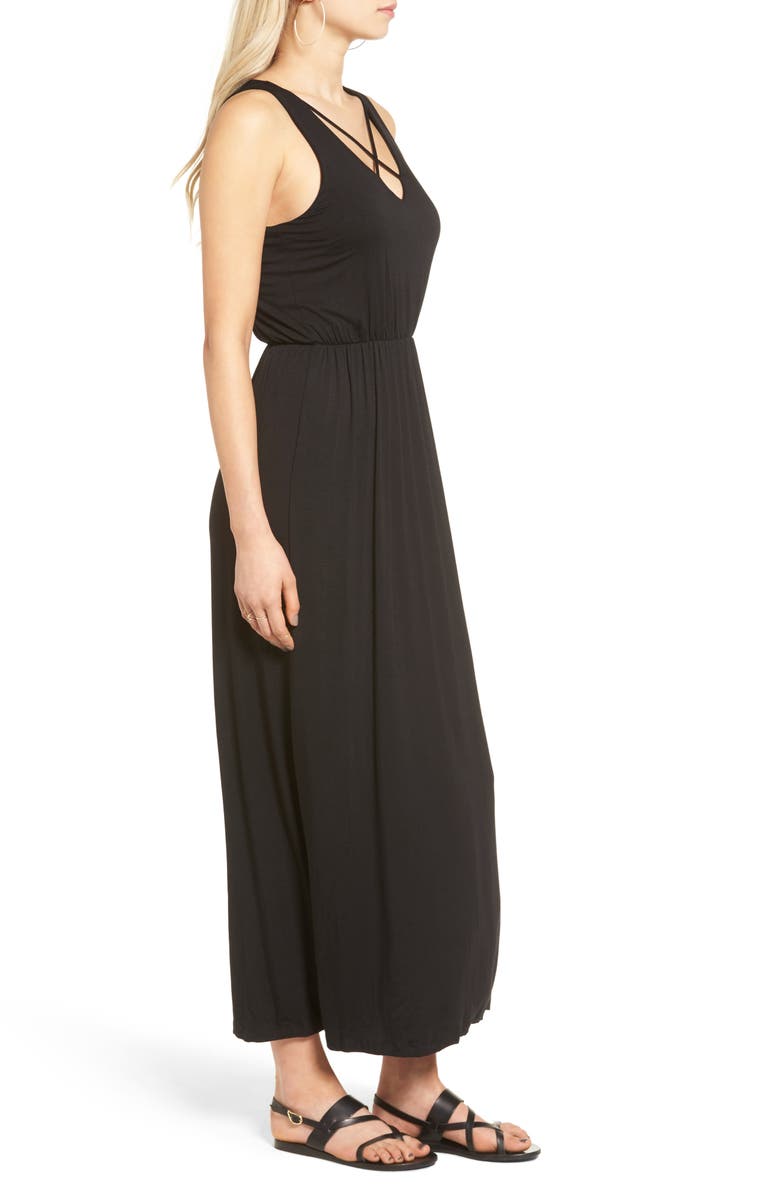 All in Favor Cross Front Maxi Dress, Alternate, color, 