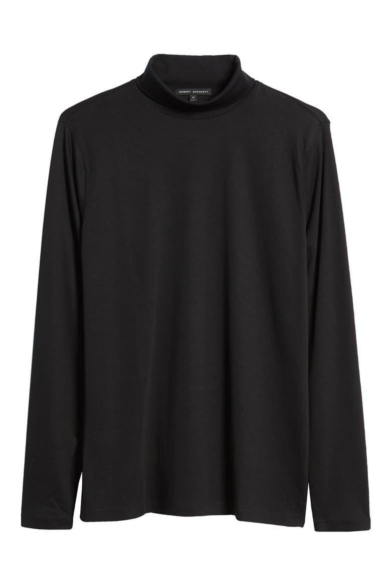 Georgia Cotton Turtleneck, Alternate, color, BLACK