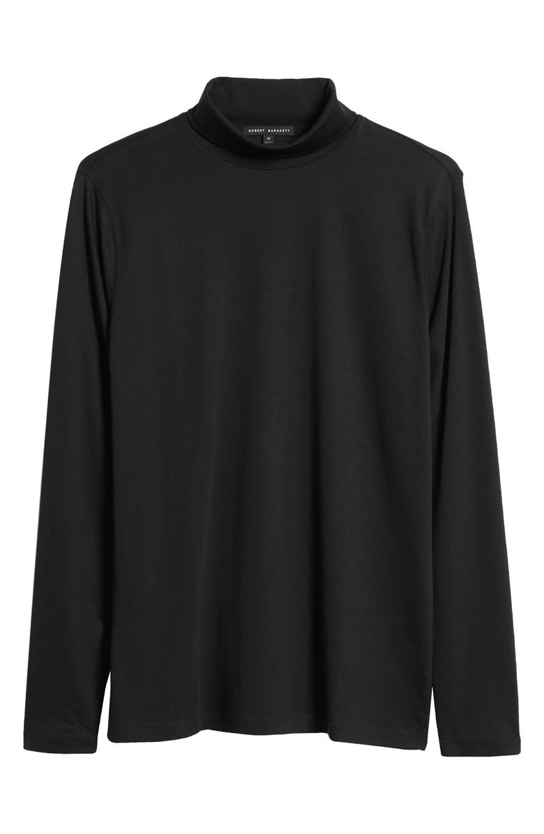 Robert Barakett Georgia Cotton Turtleneck, Alternate, color, Black