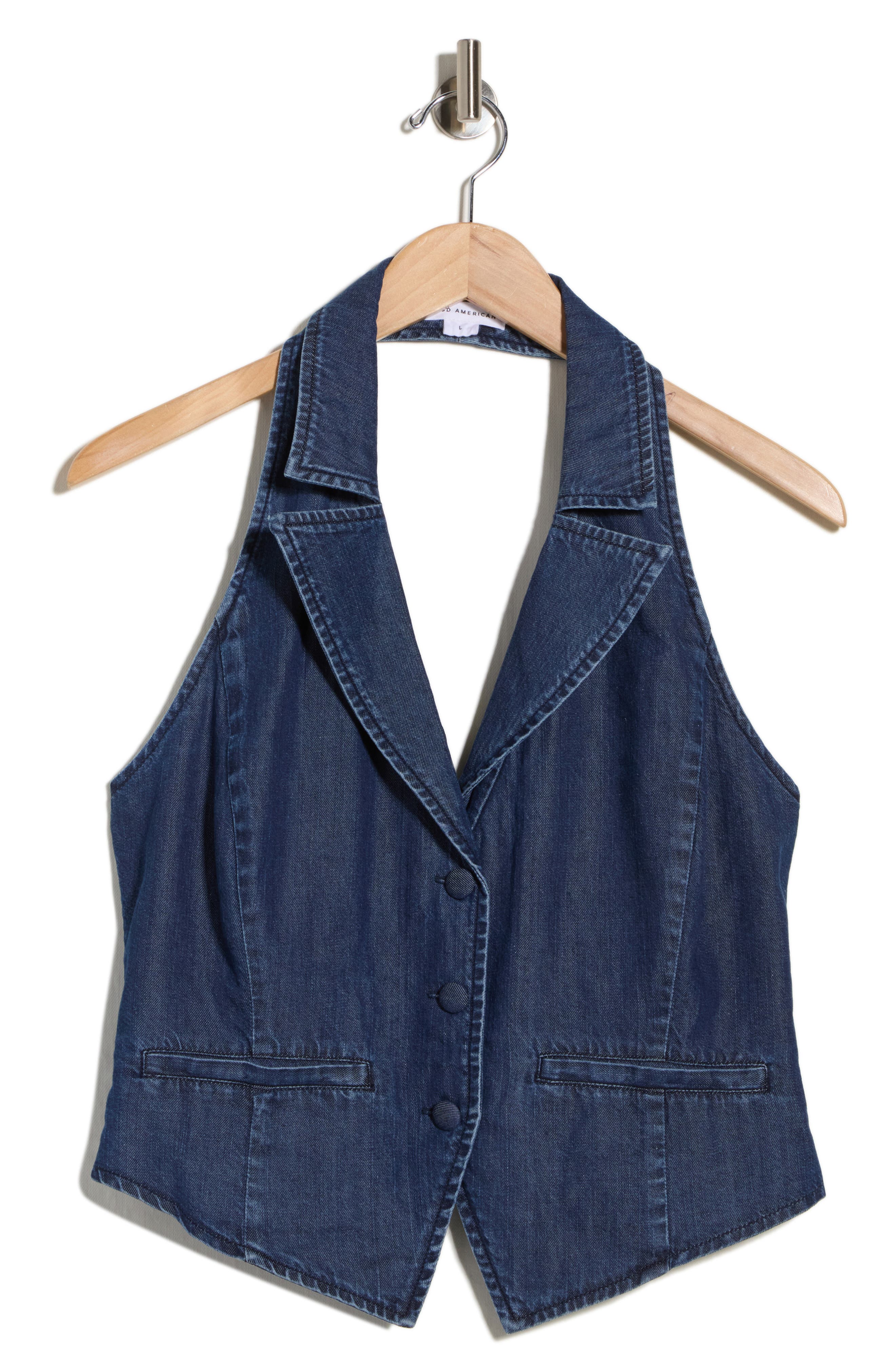 Good American Denim Halter Vest