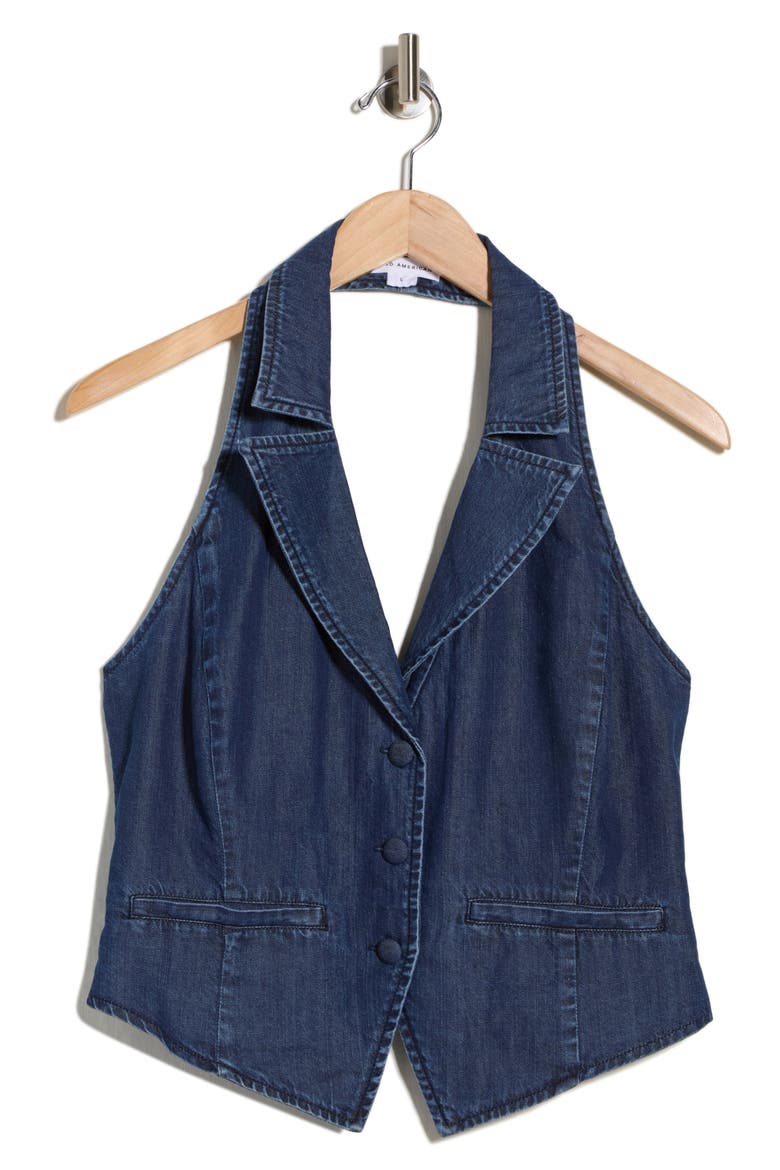 Denim Halter Vest, Alternate, color, INDIGO1187