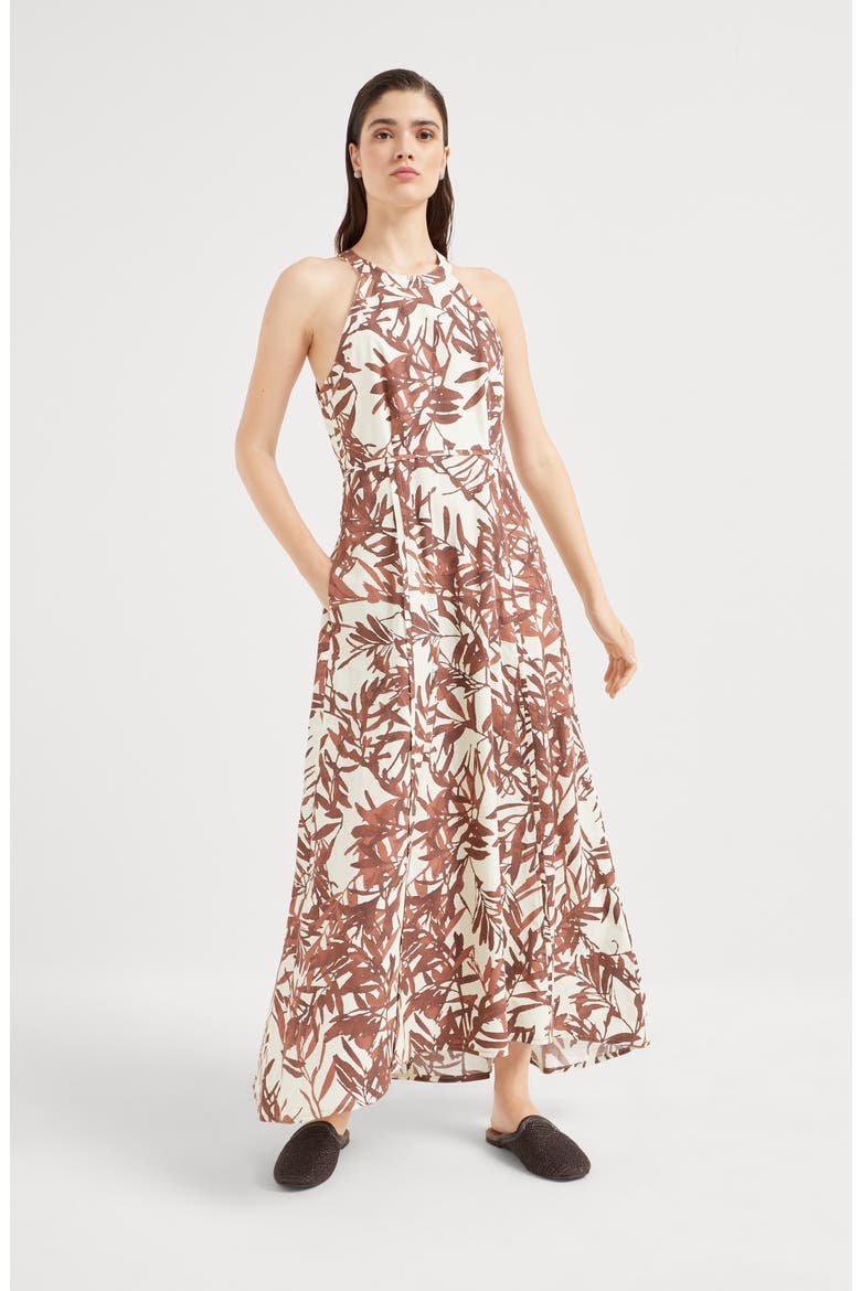 Herbarium Print dress, Alternate, color, Red