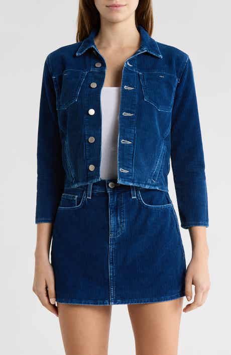 L'AGENCE Nelly Corduroy Crop Shirt Jacket