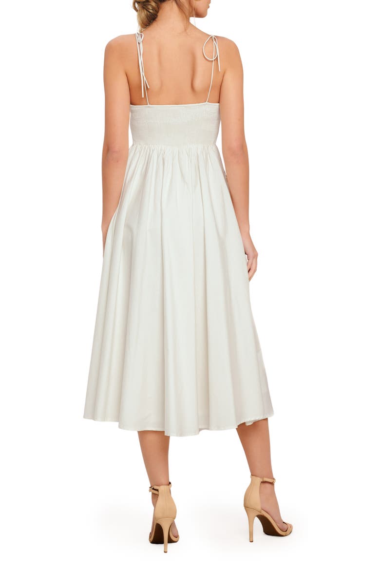 Floral Cotton Midi Sundress, Alternate, color, IVORY