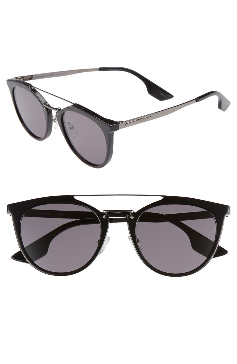MCQ by Alexander McQueen 53mm Round Sunglasses, Main, color, 