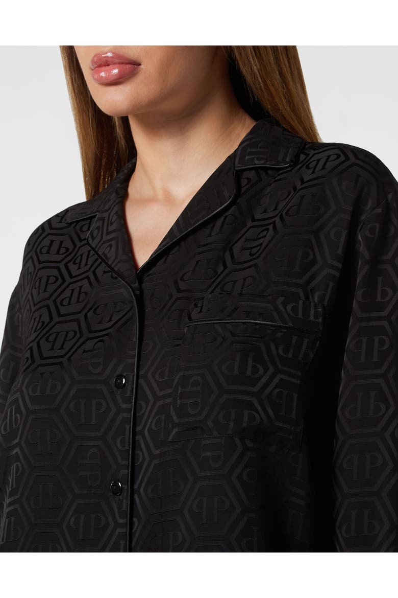 Shirt Monogram Women, Alternate, color, black