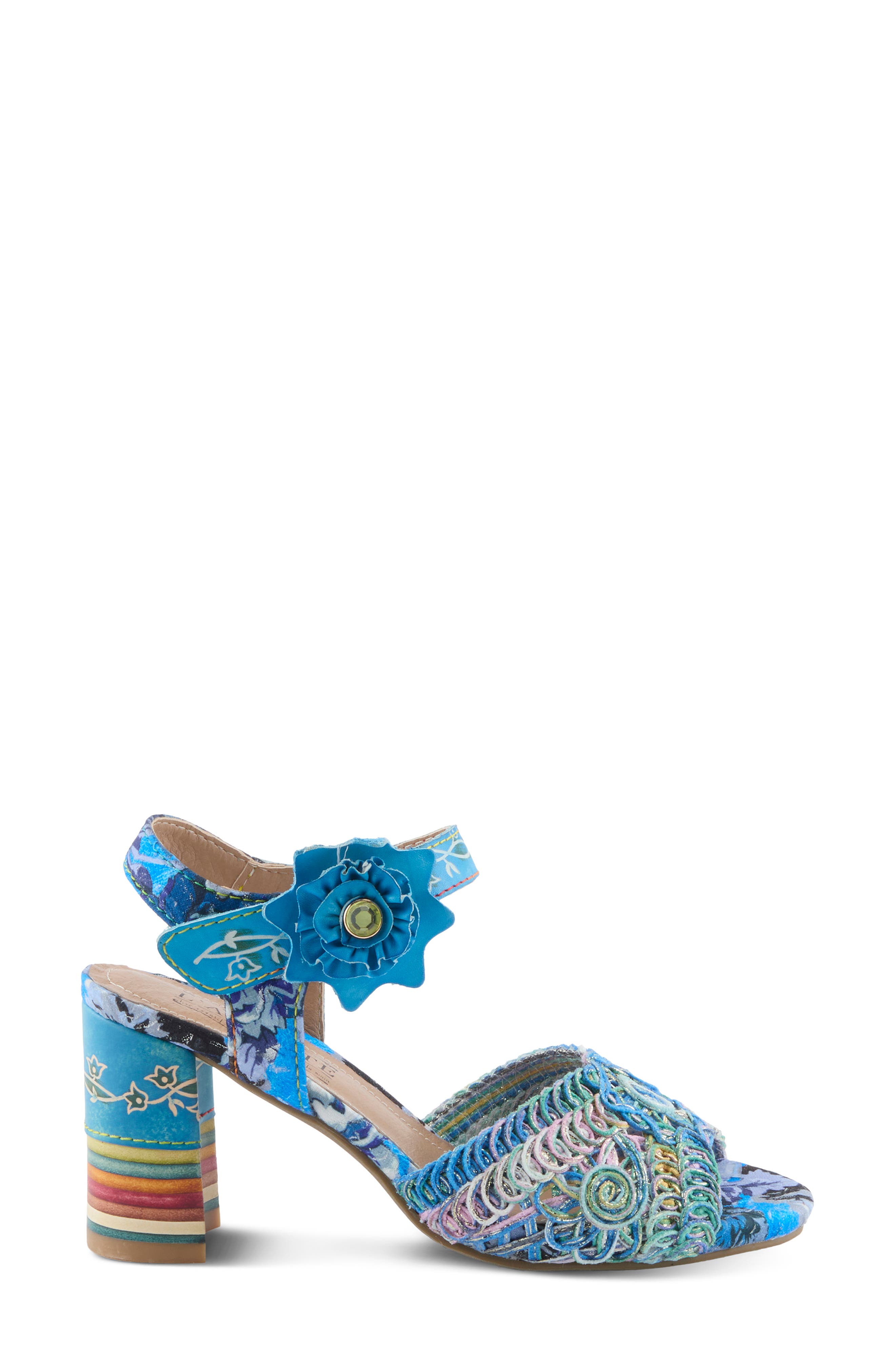 Cosmopleze Sandal, Alternate, color, BLUE MULTI