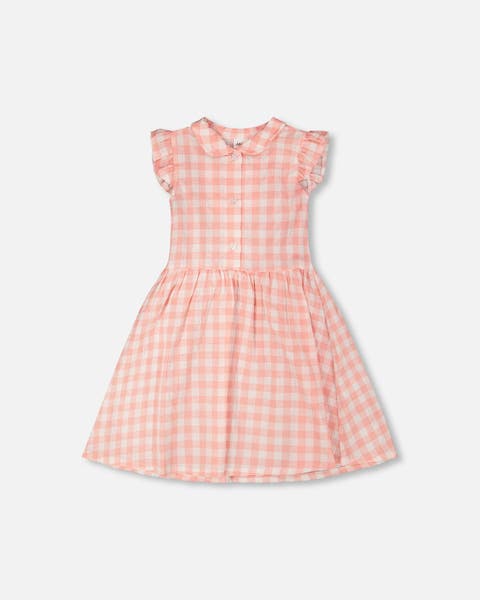 Classic Sleeveless Gingham Button Down Dress (Toddler, Little Kid & Big Kid)