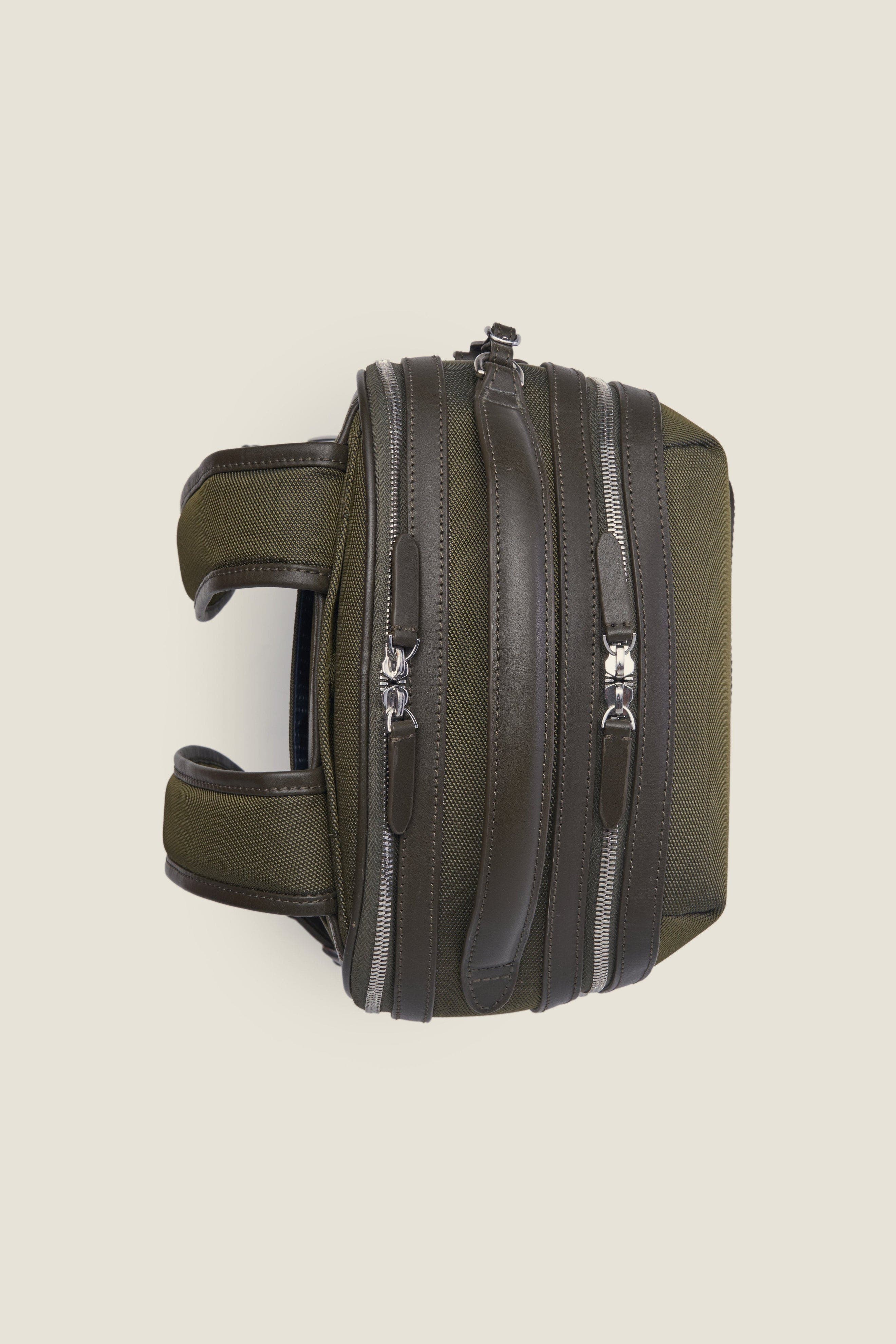 Pilot Organized Expandable Nylon Travel Backpack, Main, color, Olive Nylon