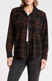 beachlunchlounge Tory Boxy Crop Plaid Shacket