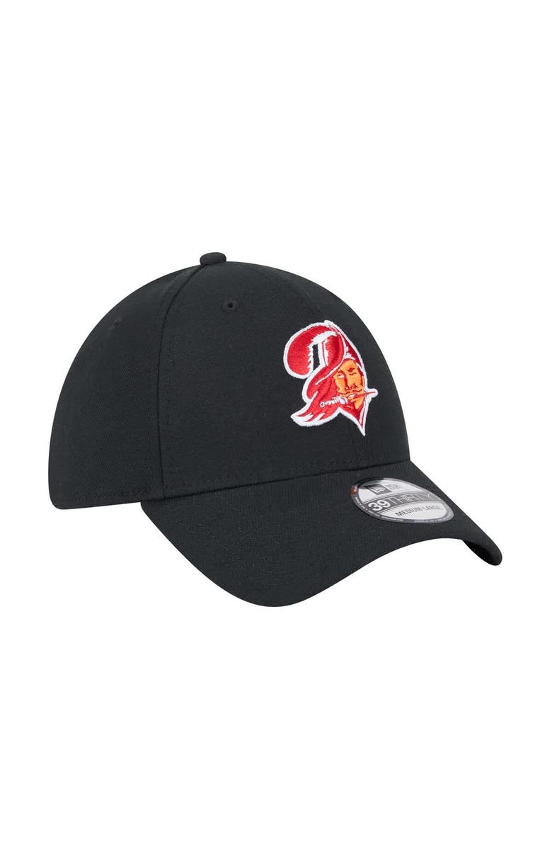 New Era Men's New Era Black Tampa Bay Buccaneers Throwback Main 39THIRTY Flex Hat, Alternate, color,