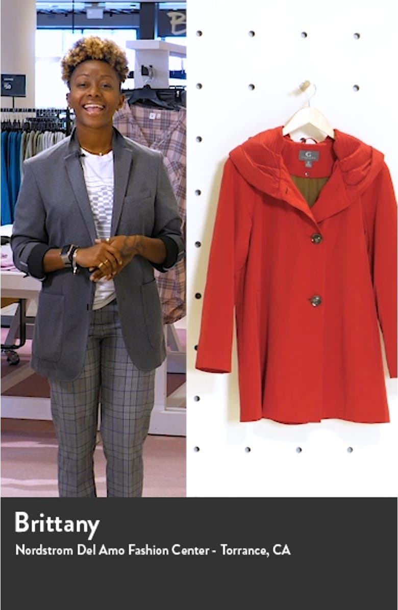 Pleated Collar Raincoat with Liner, sales video thumbnail