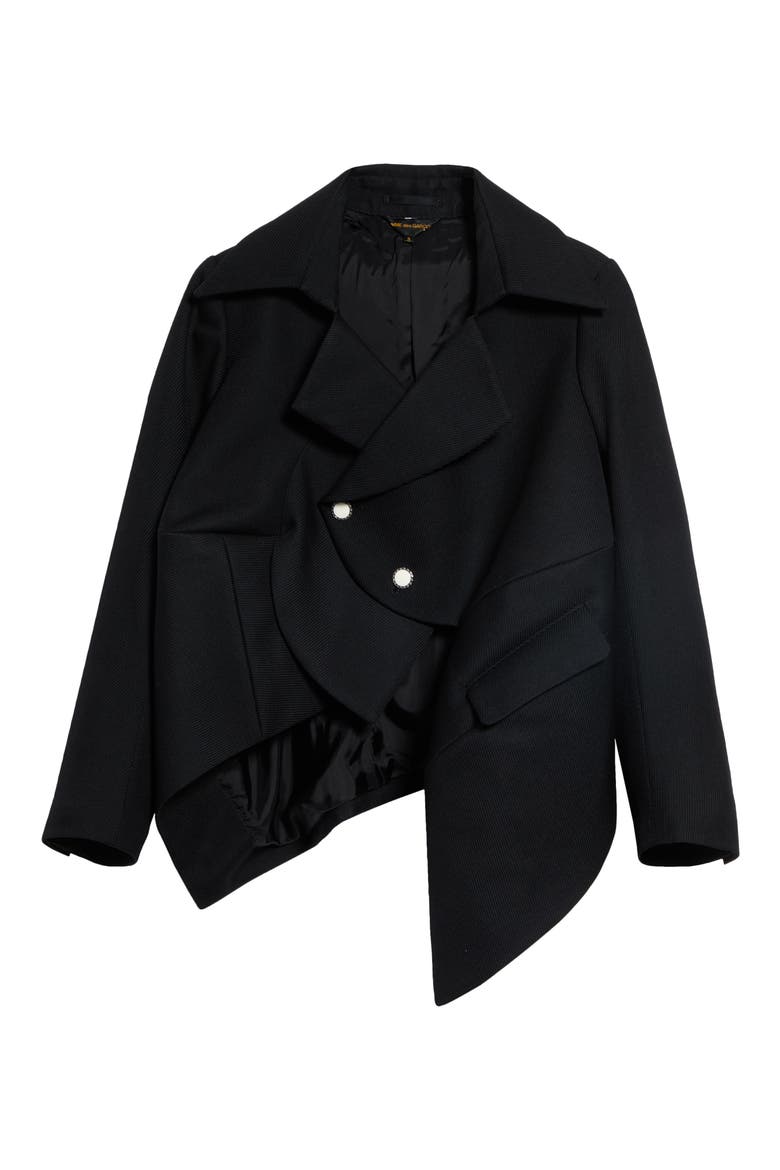 Wool Kersey Jacket, Main, color, BLACK