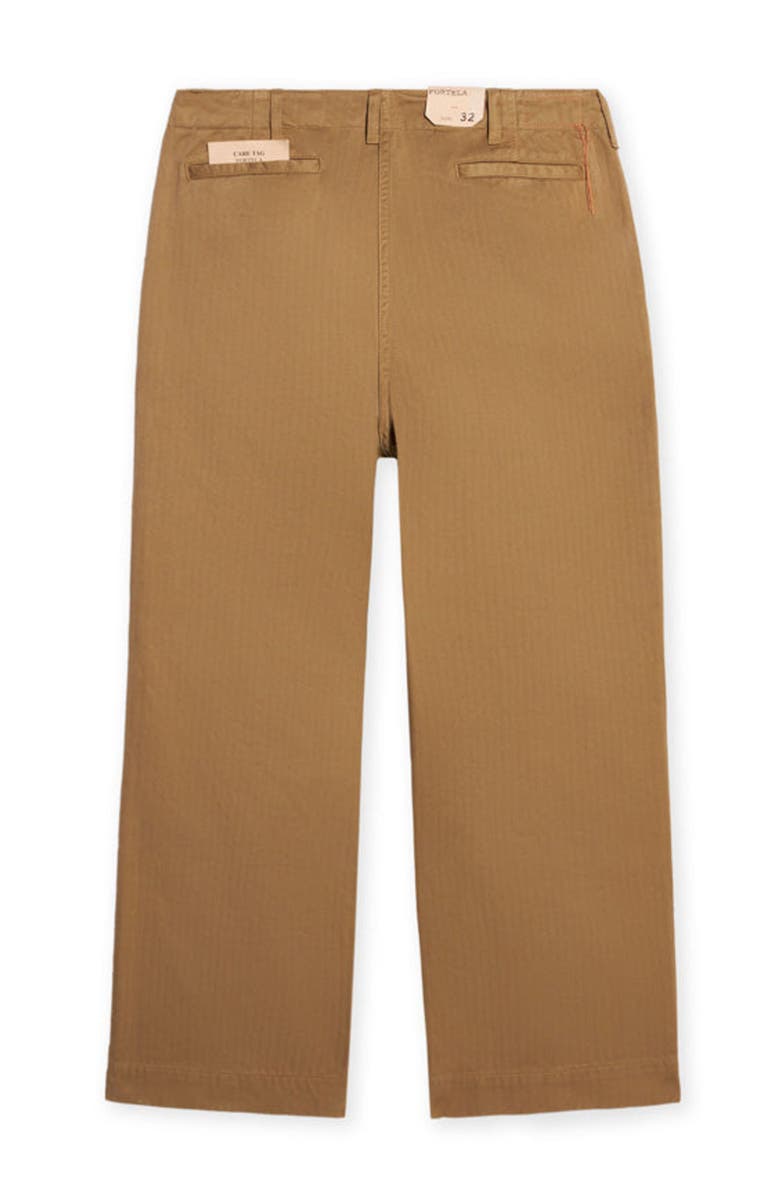 Fortela Herringbone Wide Leg Chino Pants, Alternate, color, Camel