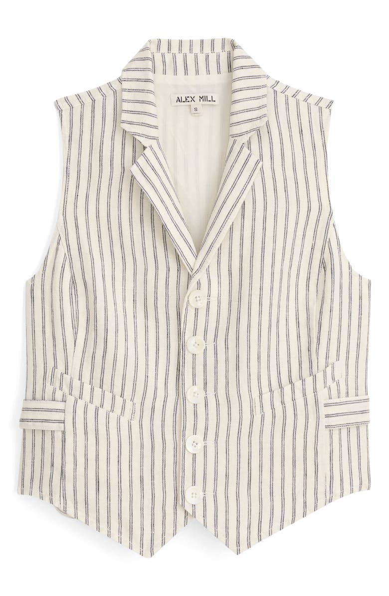 Alex Mill Mathilde Stripe Linen Vest, Alternate, color,
