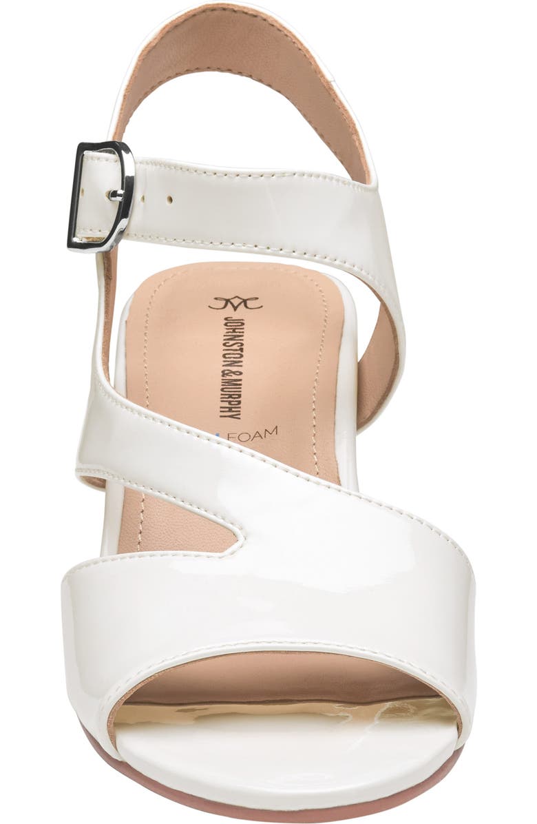 Johnston & Murphy Samantha Slingback Sandal, Alternate, color, White Patent Leather