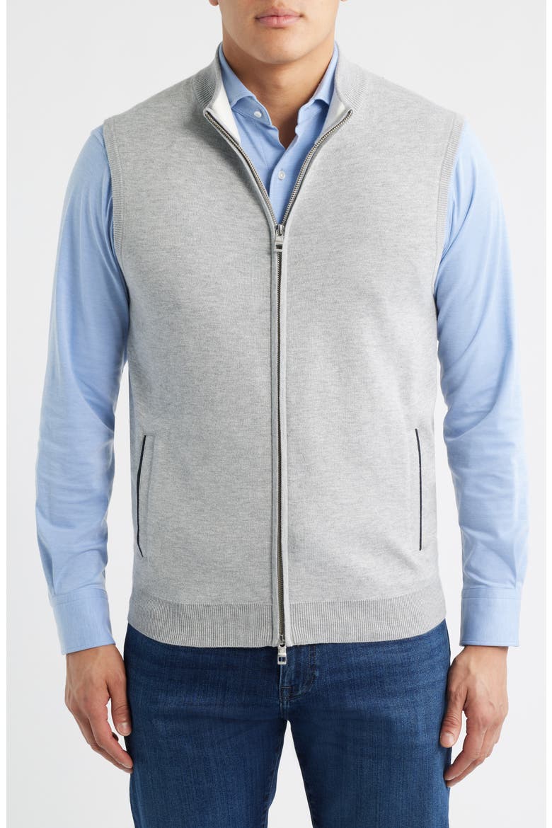 Coolspun Performance Full Zip Sweater Vest, Alternate, color, BRITISH GREY