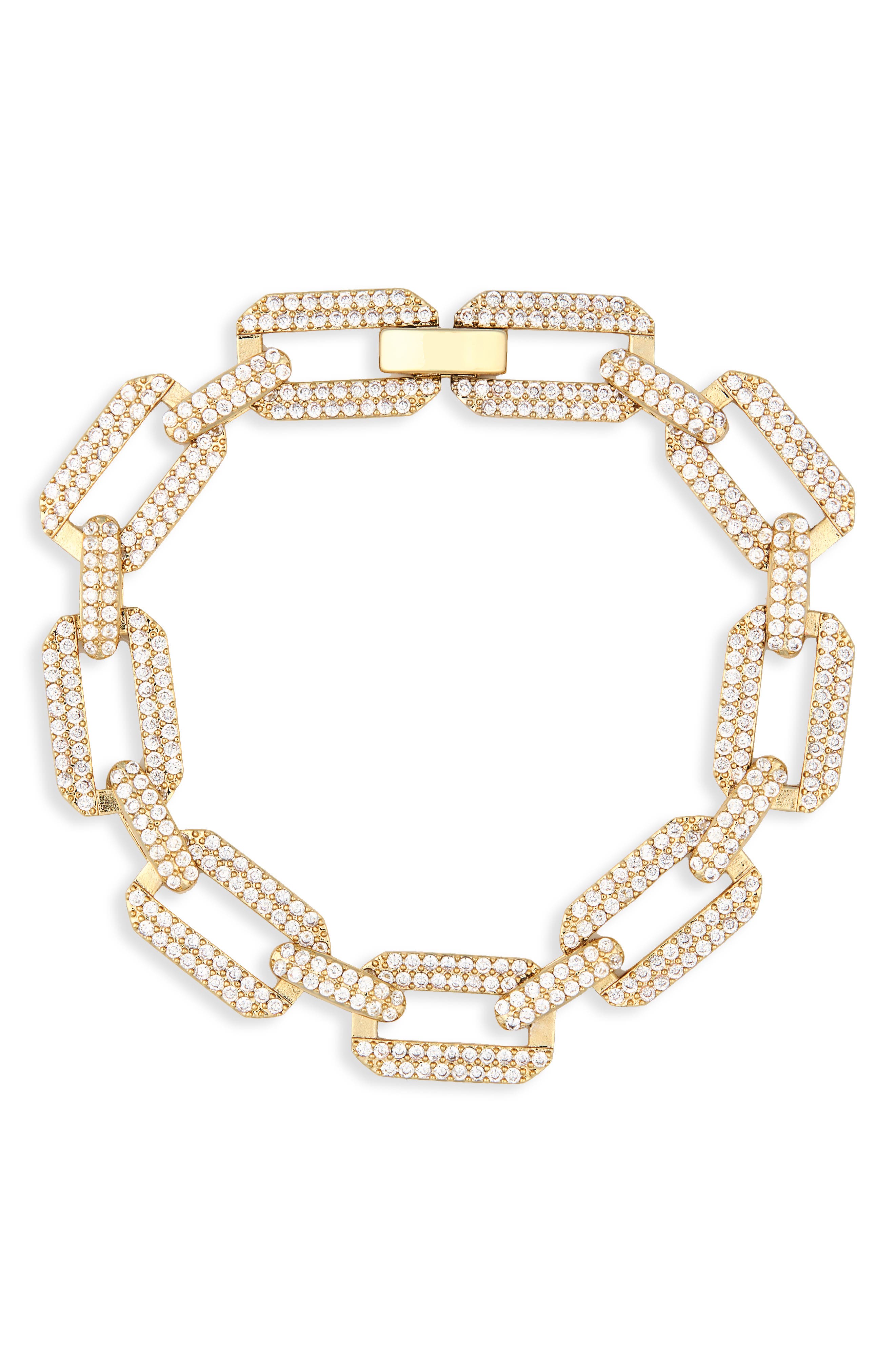 Electric Picks Prestige Pavé Cubic Zirconia Chain Bracelet
