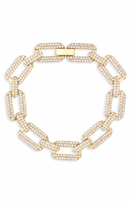 Electric Picks Prestige Pavé Cubic Zirconia Chain Bracelet