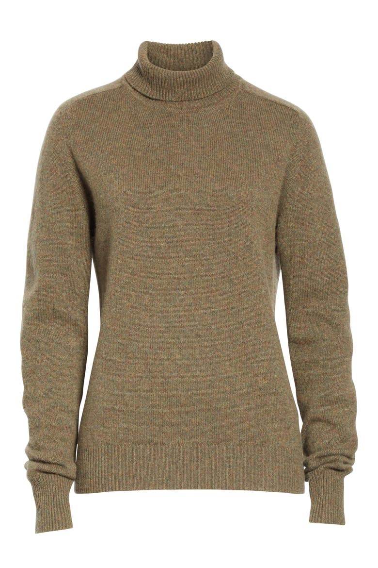Stretch Cashmere Turtleneck Sweater, Alternate, color, OLIVE