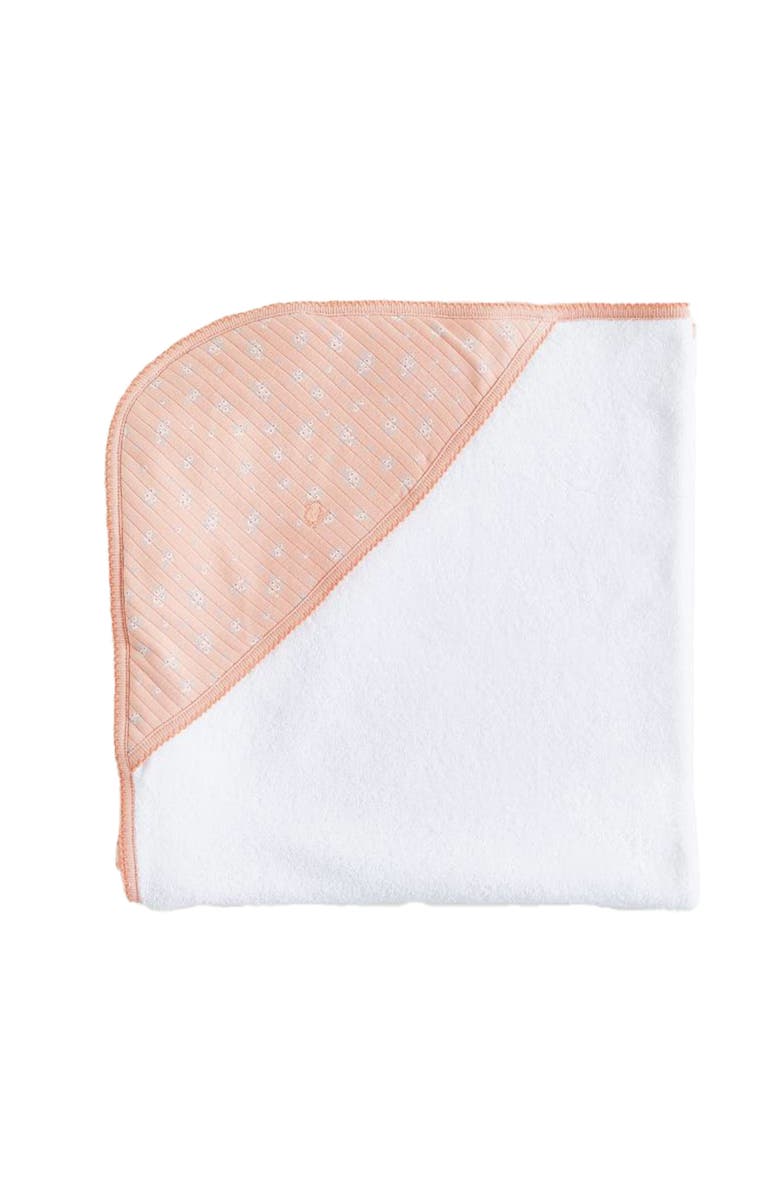 Babycottons Premium Cotton Marlot Small Hooded Towel For Infant, Main, color, White