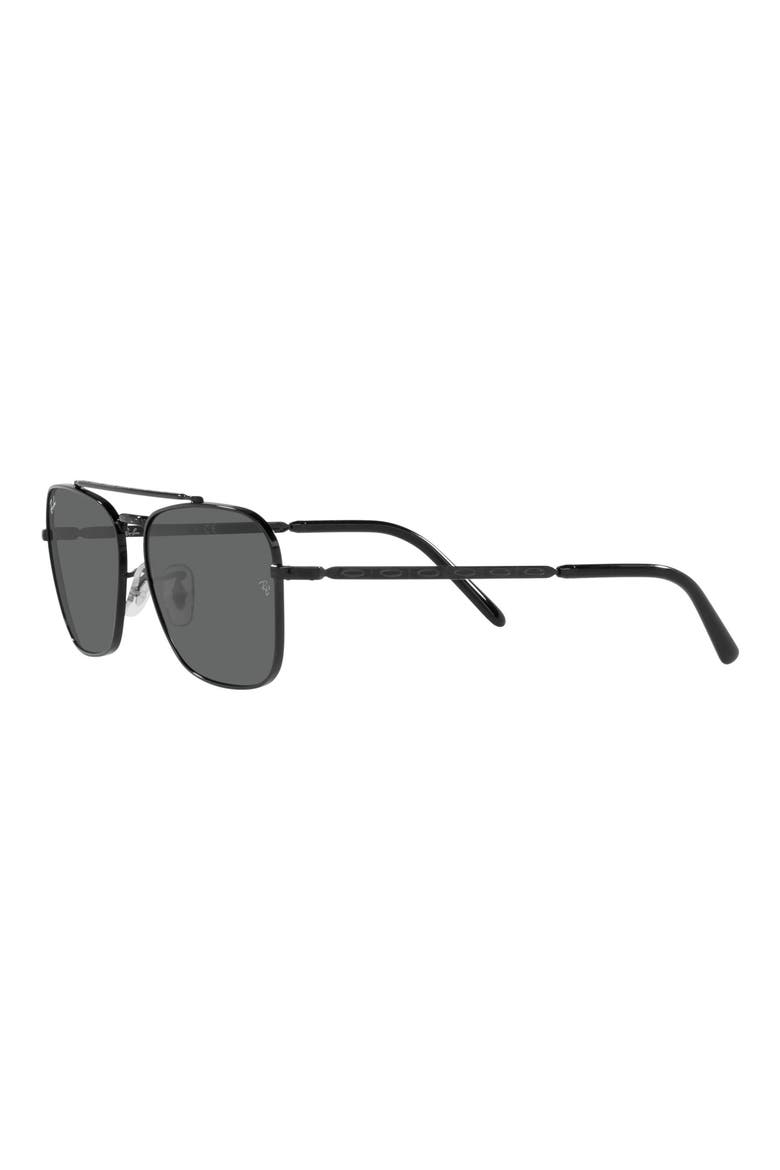 New Caravan 58mm Square Sunglasses, Alternate, color, BLACK