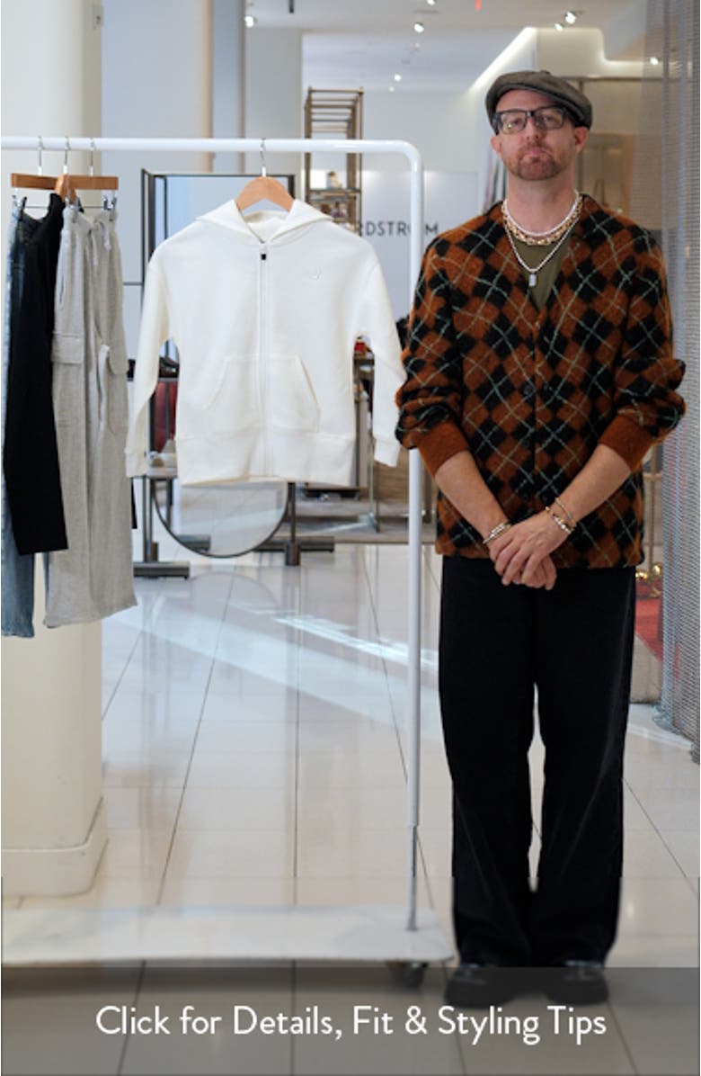 Kids' Embroidered Zip-Up Cotton Blend Fleece Hoodie, sales video thumbnail