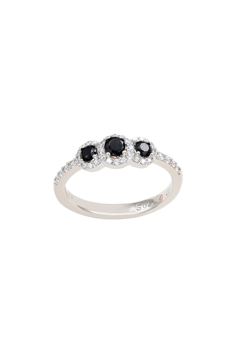 Black Cubic Zirconia Ring, Alternate, color, BLACK