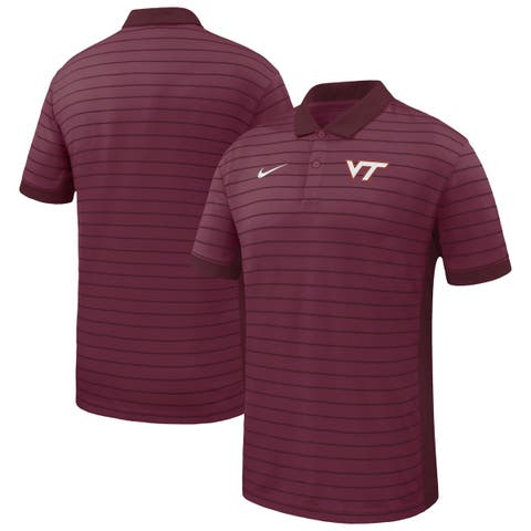 Men's Nike Garnet Virginia Tech Hokies Victory Stripe Dri-FIT Polo