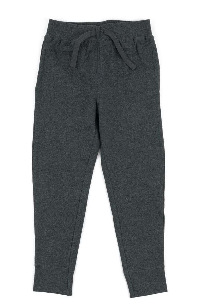 Kids 100% Cotton Lightweight Jogger Pants, Main, color, CHARCOAL