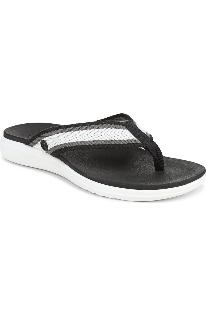 Vionic Indigo Flip Flop, Main, color, Black Multi