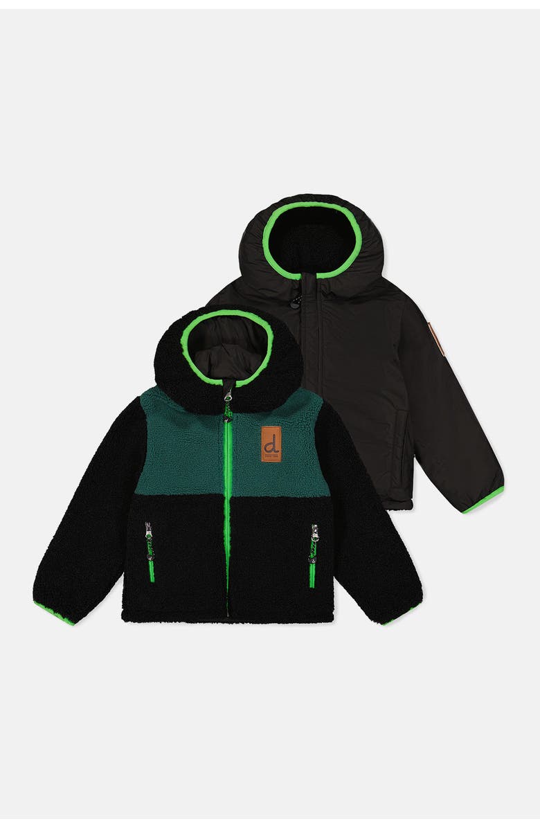 Deux par Deux Reversible Fleece Coated Fabric Mid-Season Jacket, Main, color,