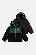 Deux par Deux Reversible Fleece Coated Fabric Mid-Season Jacket