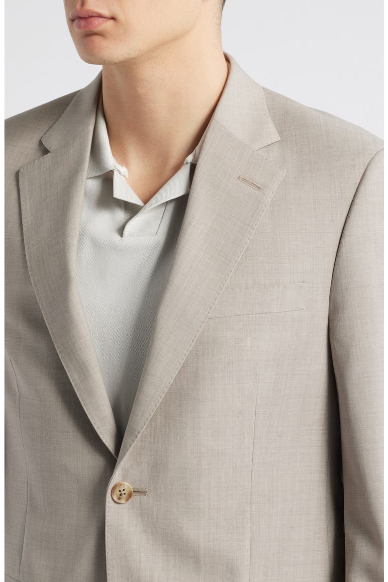 Flynn Classic Fit Stretch Wool Suit, Alternate, color, TAN