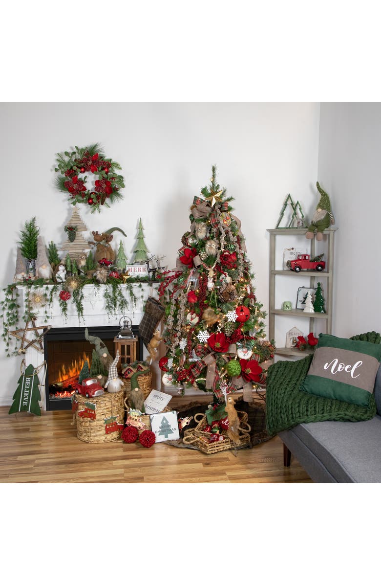 Northlight Set of 2 Oil Rubbed Bronze and Silver Reindeer Christmas Stocking Holders, Alternate, color, Bronze