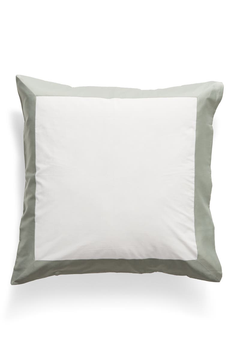 SFERRA Casida Euro Sham, Main, color, White/ Seagreen