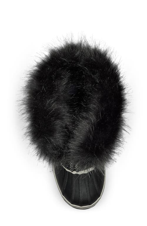 Sorel Kids' Joan Of Arc Waterproof Duck Boot In Black/dove