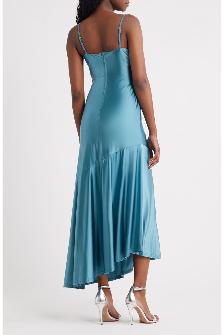 Bias Cut Liquid Satin Gown, Alternate, color, BLUE