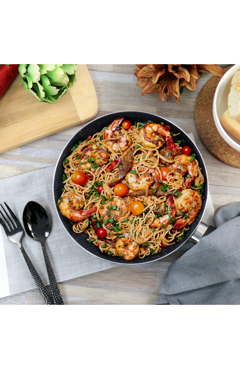 OSTER Luneta 8 Inch Aluminum Nonstick Frying Pan, Alternate, color, Grey