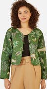 Yumi Animal Reversible Cropped Quilted Jacket