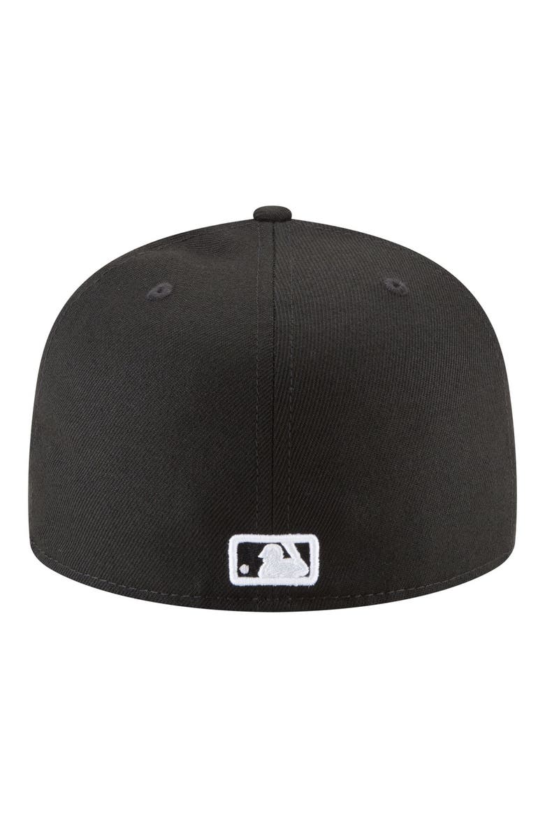 Men's New Era  Black Los Angeles Dodgers Blue Heaven On Earth Marquee Patch 59FIFTY Fitted Hat, Alternate, color, Black