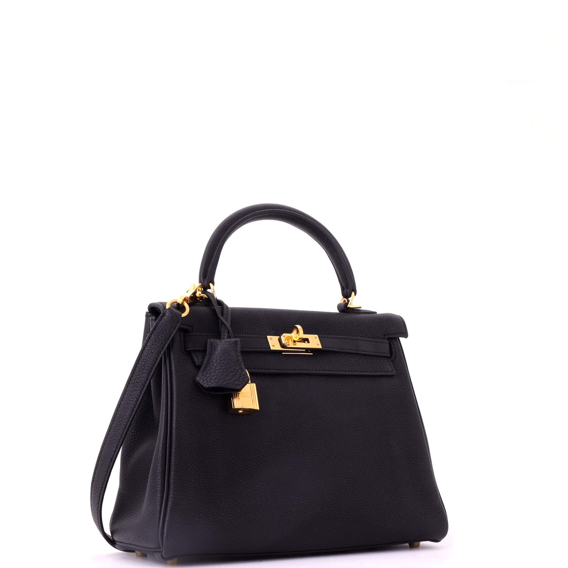 Kelly Handbag Black Togo with Gold Hardware 25, Alternate, color, Black