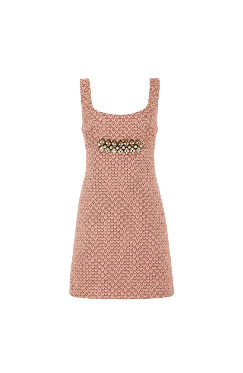 La DoubleJ Ella Mini Dress Embroidered, Alternate, color, Tulip Jacquard Pale Pink