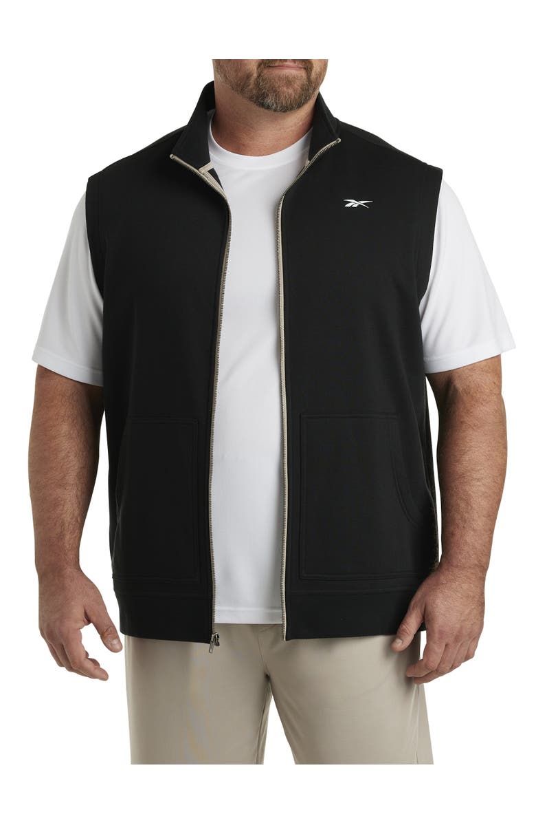 Reebok Fleece Vest, Main, color, Black