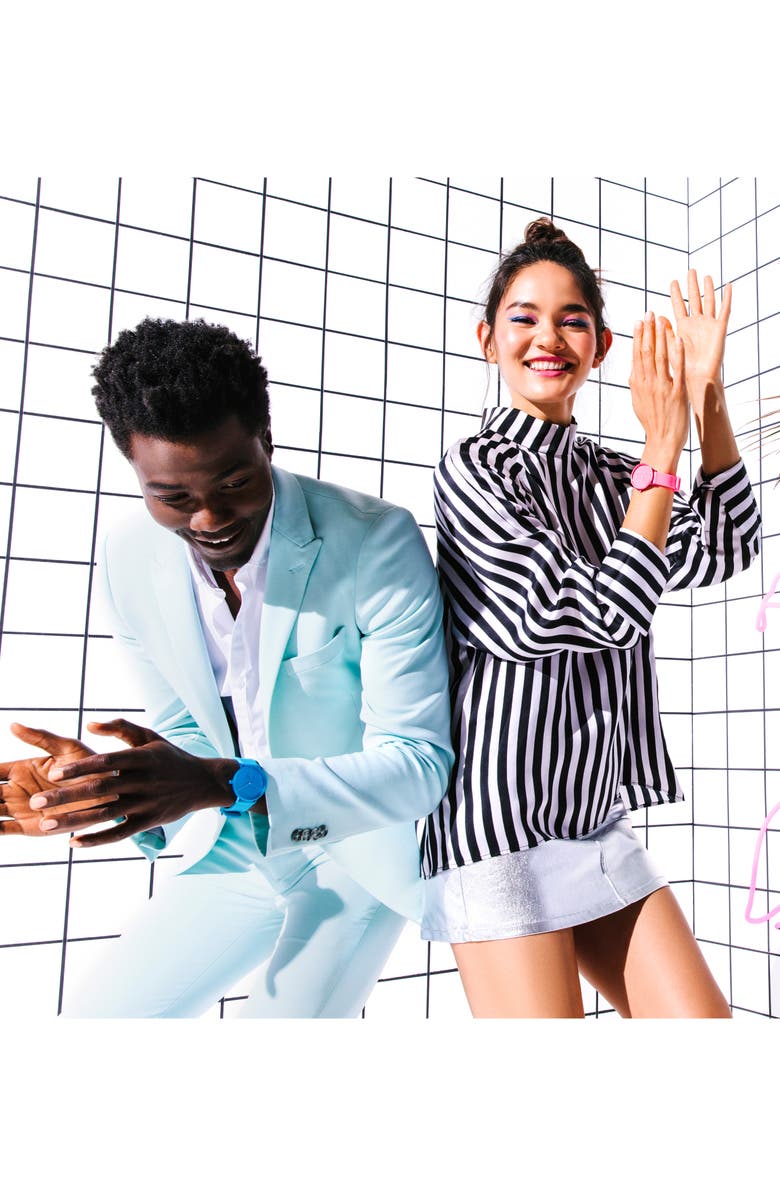 Skagen Aaren Kulør Rubber Strap Watch, 36mm, Alternate, color, 