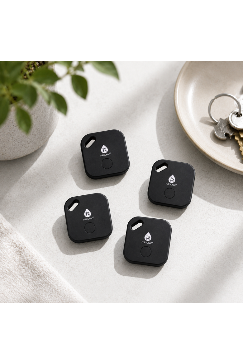 4-Pack Purtag Trackers, Alternate, color, Black