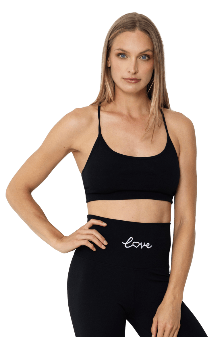 Adore Yourself Premium Sports Bra Top, Alternate, color, Black